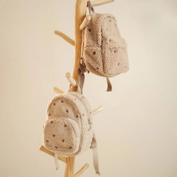 תיק גב טדי אפור-חום לילדים