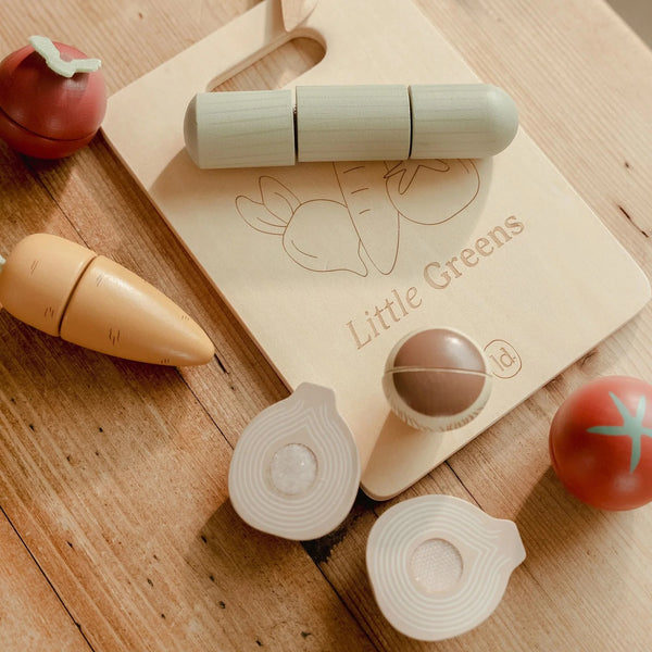 סט ירקות לחיתוך מעץ