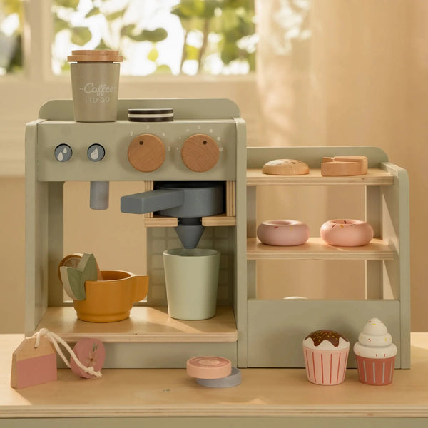 פינת קפה מעץ