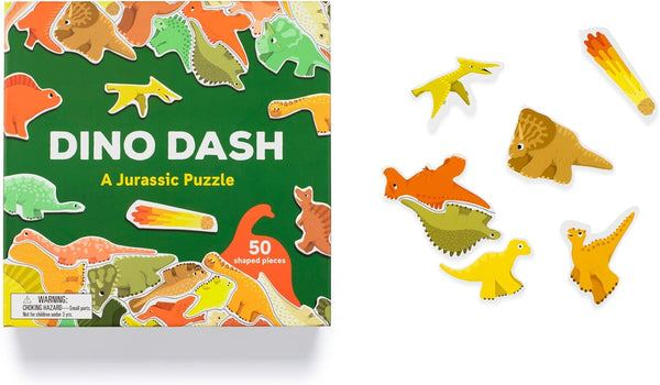 Laurence King Dino Dash: פאזל יורה עם 50 חלקים מעוצבים