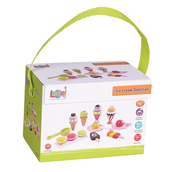 Ice cream wooden set