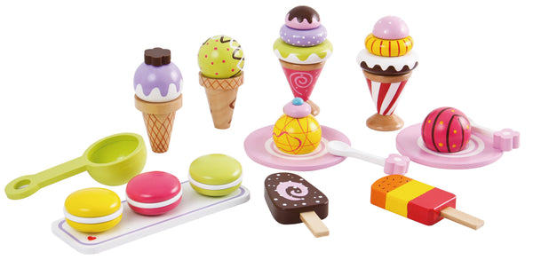 Ice cream wooden set