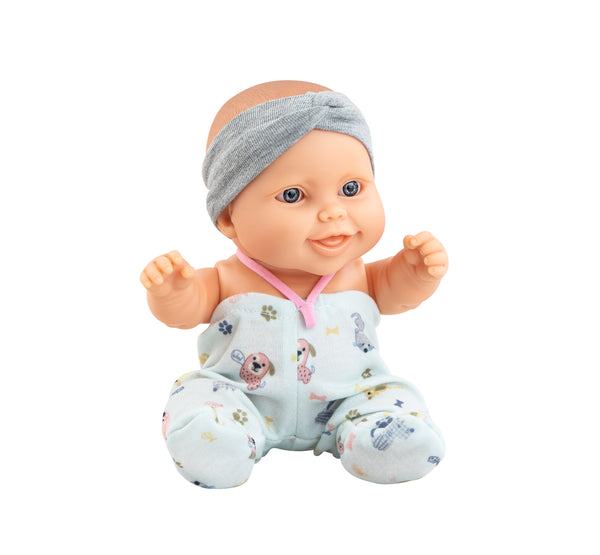 (21 ס"מ) בובה - אוברול עם כלבלבים