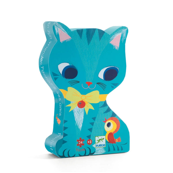 פאזל 24 חלקים - חתול וחברים