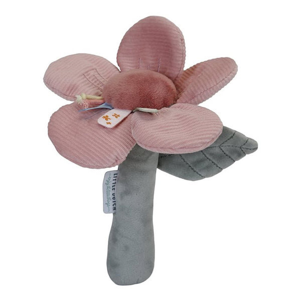 Rattle Toy Pink Flower Little Dutch