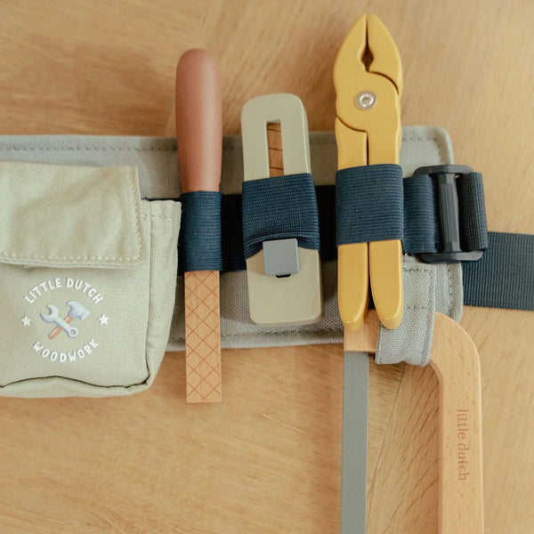 חגורת כלים מעץ – כחול