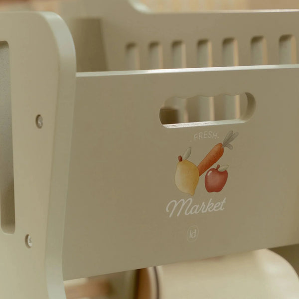 עגלת קניות מעץ – ירוק – Essentials