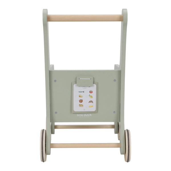 עגלת קניות מעץ – ירוק – Essentials