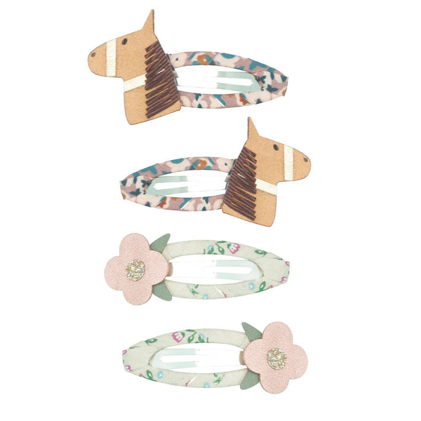 סיכות horse and flowers