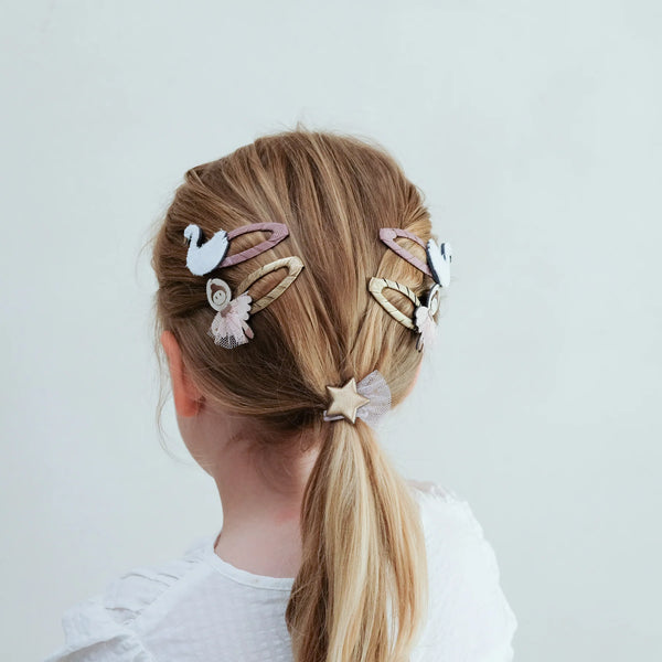 סט 4 קליפסים לשיער – אגם הברבורים