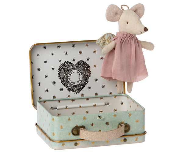 Angel Mouse in Suitcase