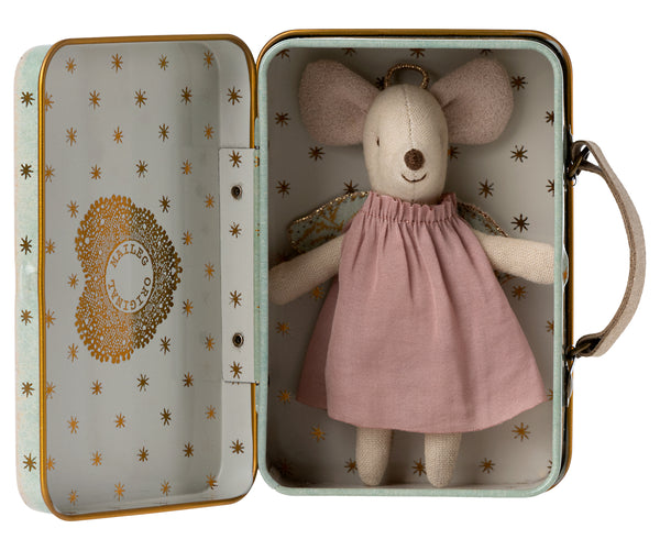 Angel Mouse in Suitcase