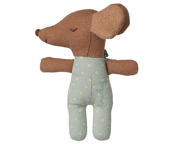 עכבר תינוק ישן/ער בקופסת גפרורים – כחול