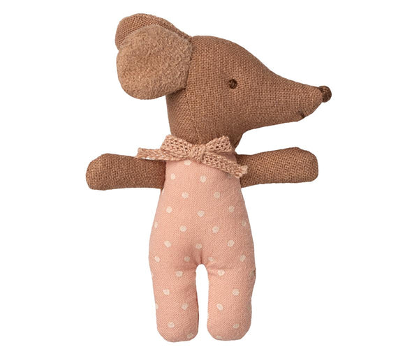 עכברית תינוקת ישנה/ערה בקופסת גפרורים – ורוד