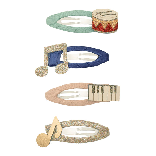 סט 4 קליפסים לשיער-  מוזיקה