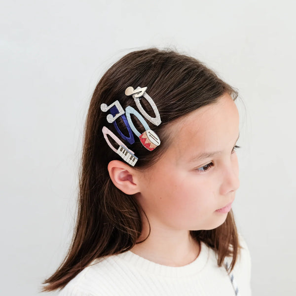 סט 4 קליפסים לשיער-  מוזיקה