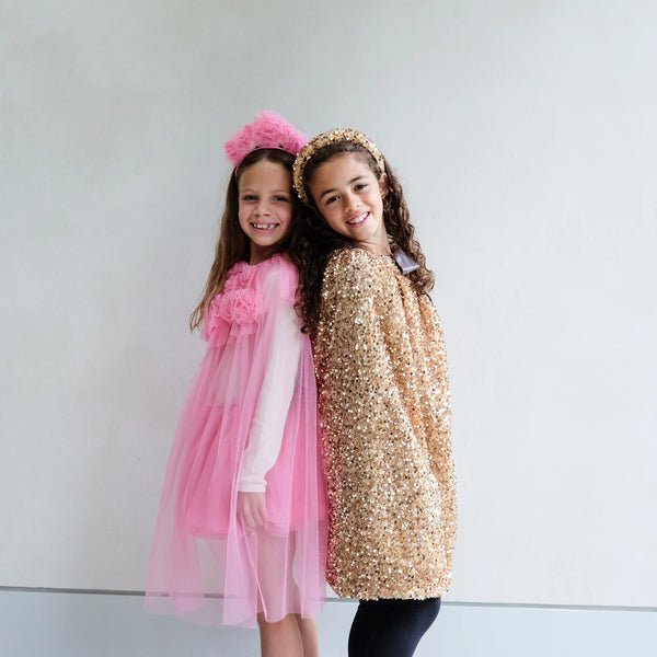 גלימת פאייטים זהובה