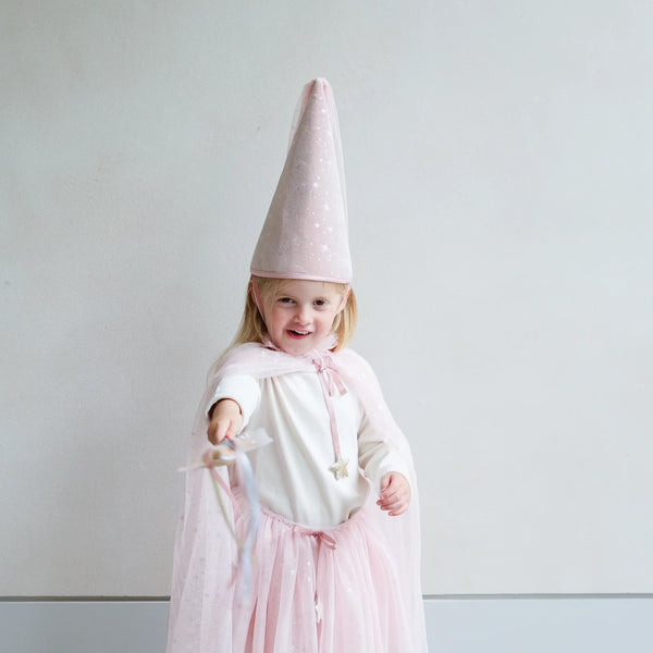 גלימת נסיכה ורודה מנצנצת