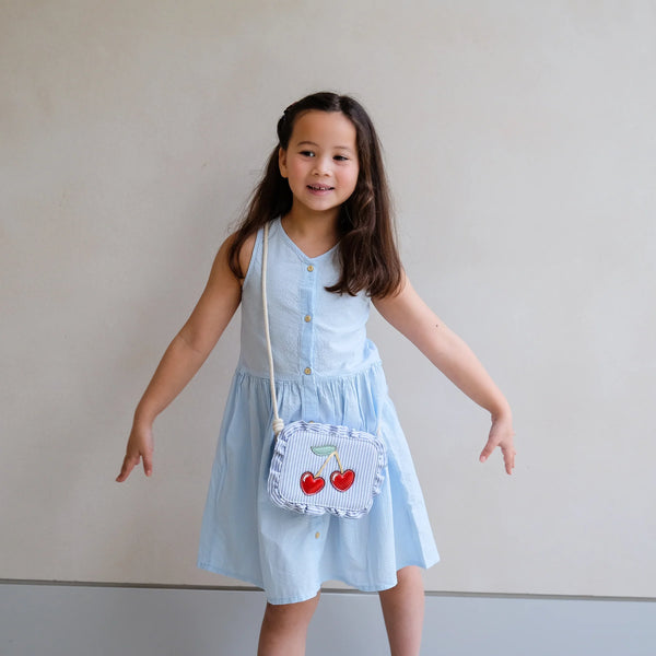 תיק דובדבנים פסים