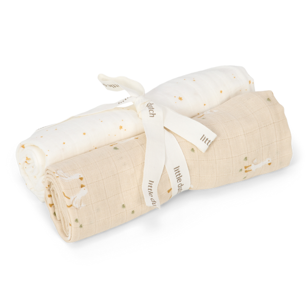 סט של 2 חיתולי טטרה בגודל 70×70 ס״מ Newborn Naturals