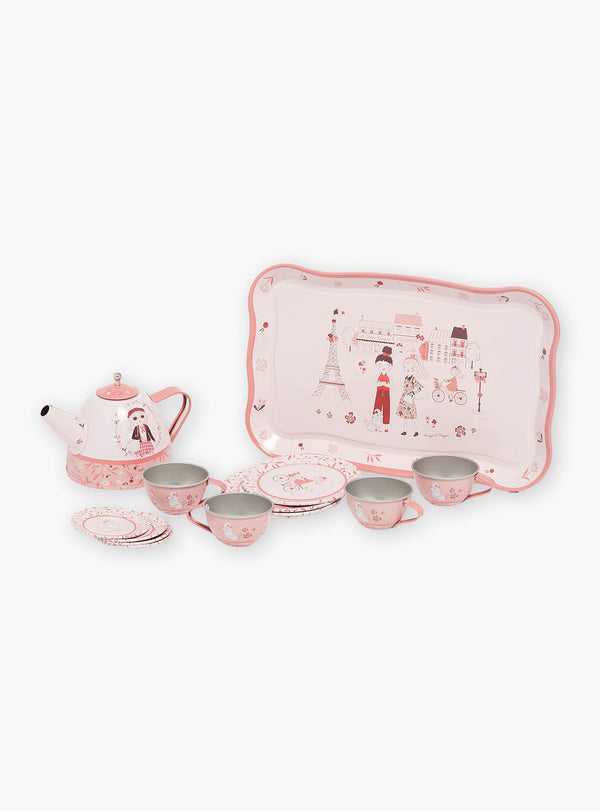 TIN TEA SET IN A SUITCASE