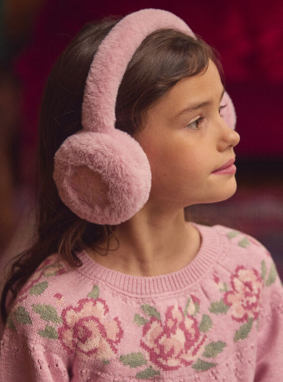 אוזניות פרווה ורודות LADOUYETTE