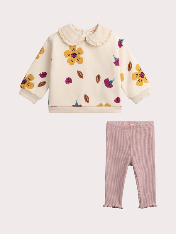 BABY GIRL SET WITH SWEATSHIRT AND LEGGINGS VIBAENS