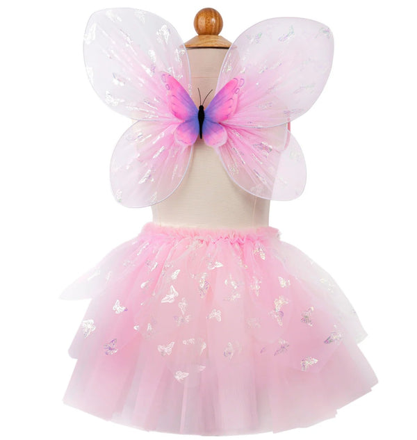 חצאית וכנפי פרפר - ורוד