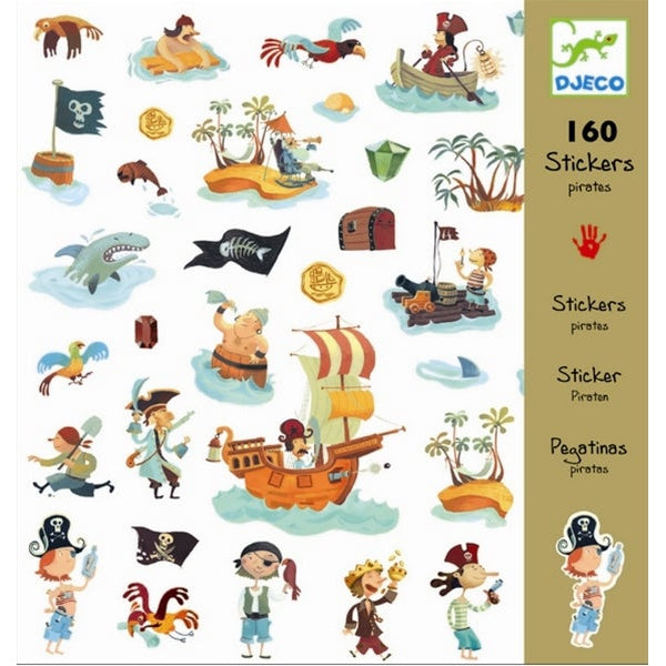 יצירה - 160 מדבקות פיראטי