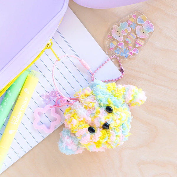 ערכת יצירה – מחזיקי מפתחות - BAG CHARM FLUFFY DOG