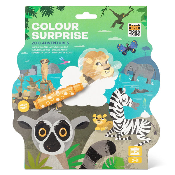 ערכת צביעה קסומה - COLOUR REVEAL SURPRISE -  ZOO ADVENTURES