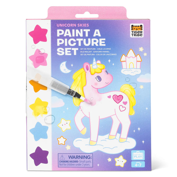 UNICORN ערכת צבעי מים עם מברשת מים