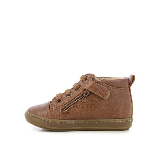 BOUBA ZIP LACE BOOTS CAMEL