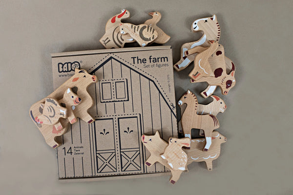 Bajo Wooden Animals Play Set, Farm