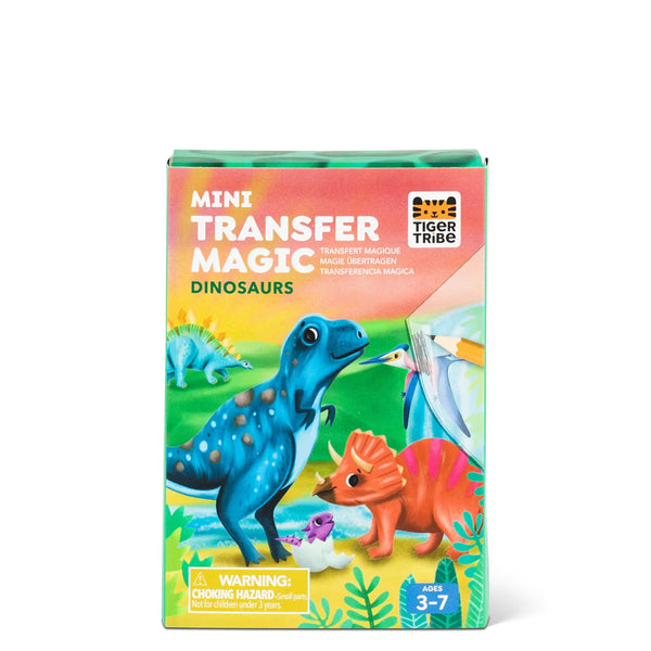 DINOSAURS סט קומפקטי של מדבקות להעברה
