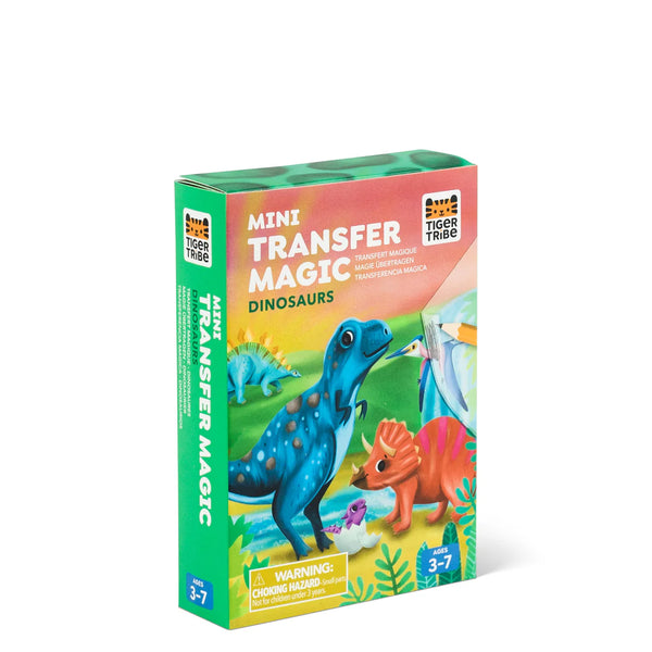 DINOSAURS סט קומפקטי של מדבקות להעברה