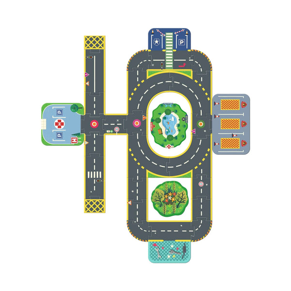 פאזל רצפה 28 + 6 - העיר שלי