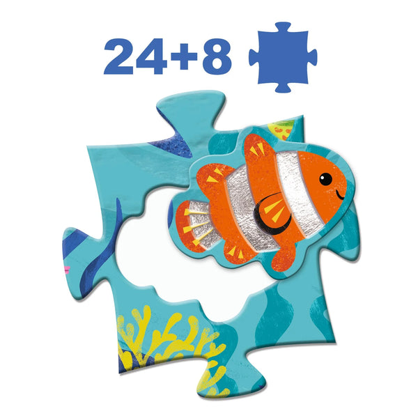 פאזל רצפה - עולם המים 32 חלקים