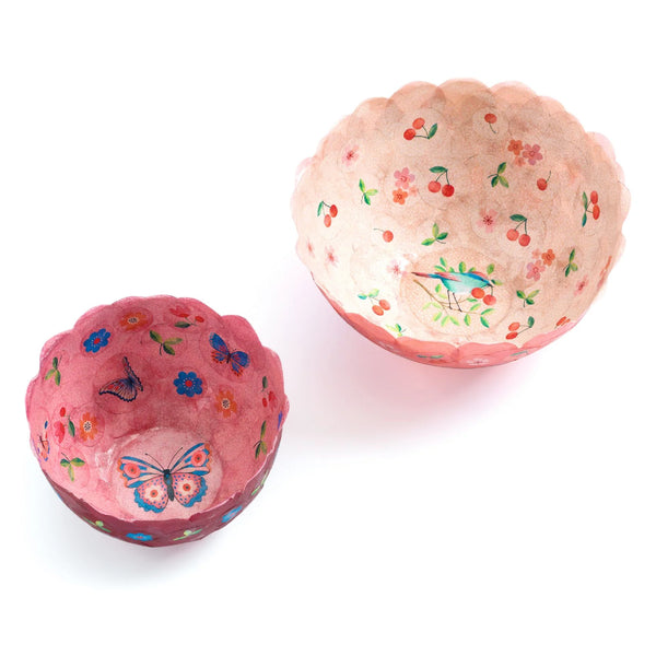 יצירה DIY - הדבקת נייר - קערות באויר הפתוח