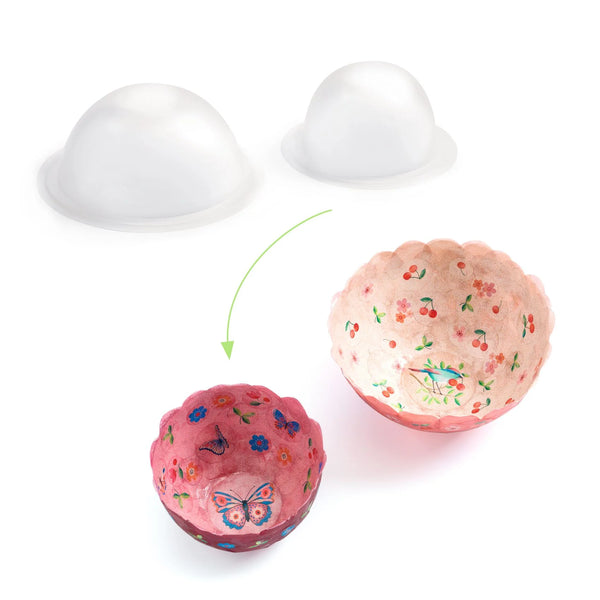 יצירה DIY - הדבקת נייר - קערות באויר הפתוח