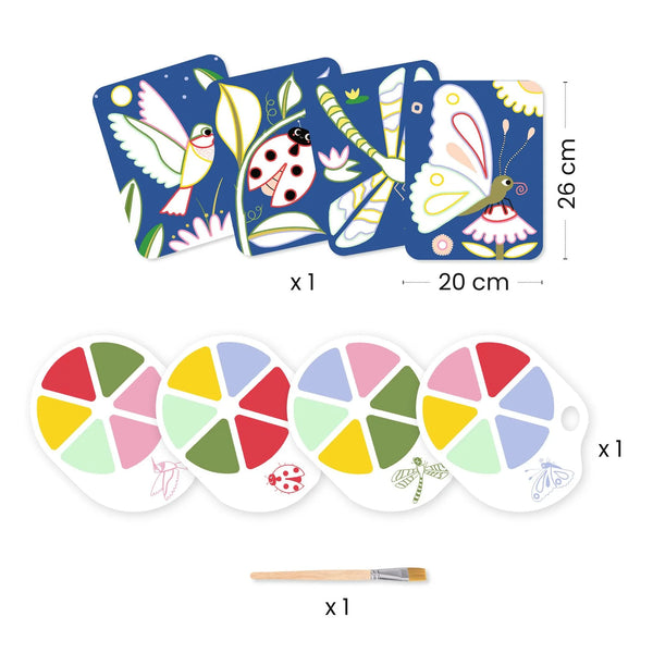 יצירה - צבעי מים , מעופפים קטנים