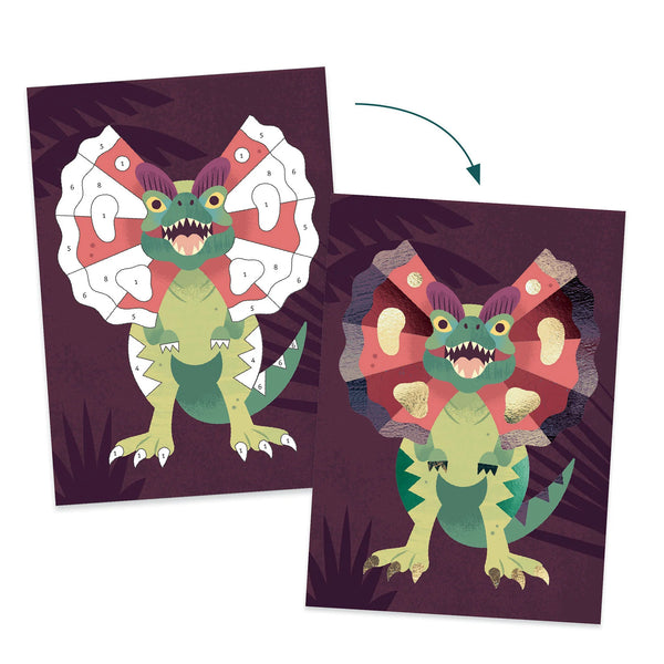 יצירה עם דפי פויל - דינוזאורים