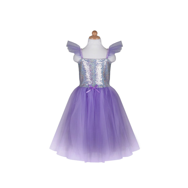 שמלת נסיכה עם פאייטים לילך