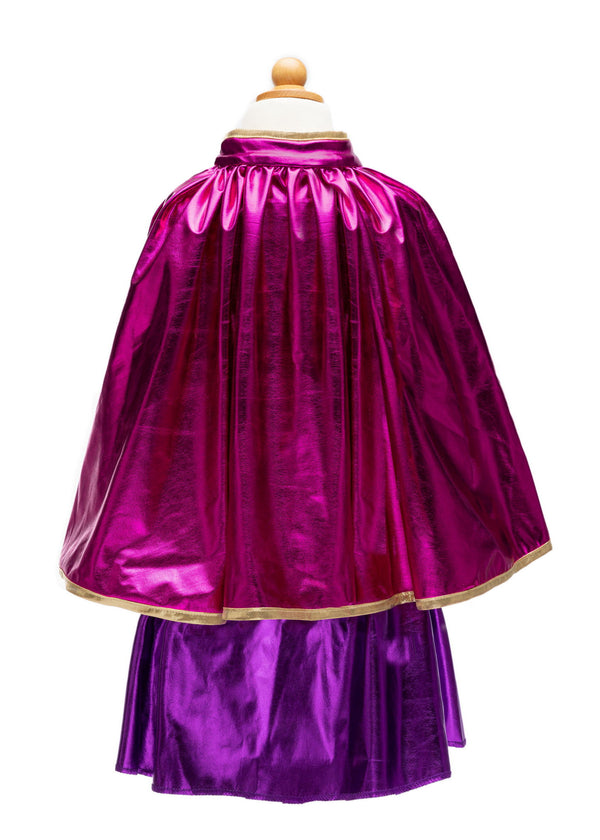 Superhero Star purple dress, cape and headband