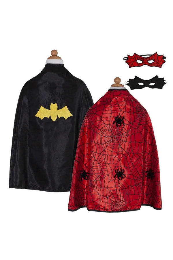 Reversible Spiderman & Batman cape and mask