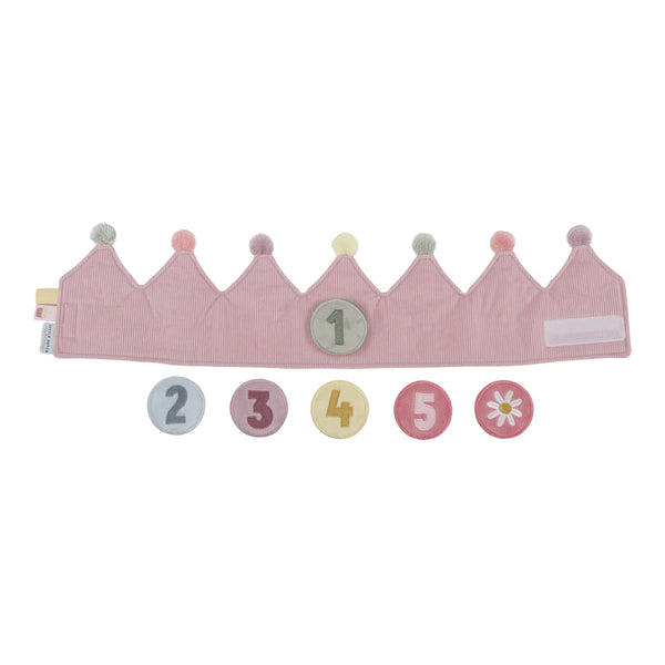 Birthday Crown with Numbers Pink