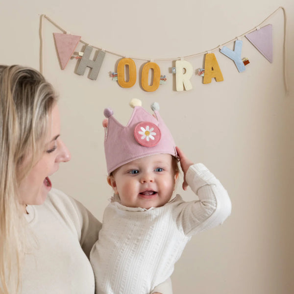 Birthday Crown with Numbers Pink