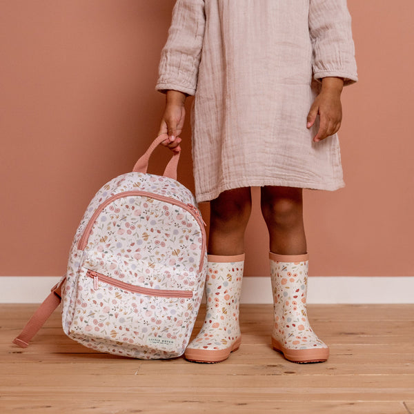 Backpack pink Flowers & Butterflies