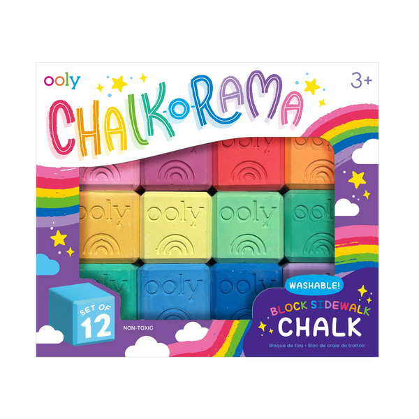 גיר למדרכה בלוק 'Chalk-O-Rama' - סט של 12