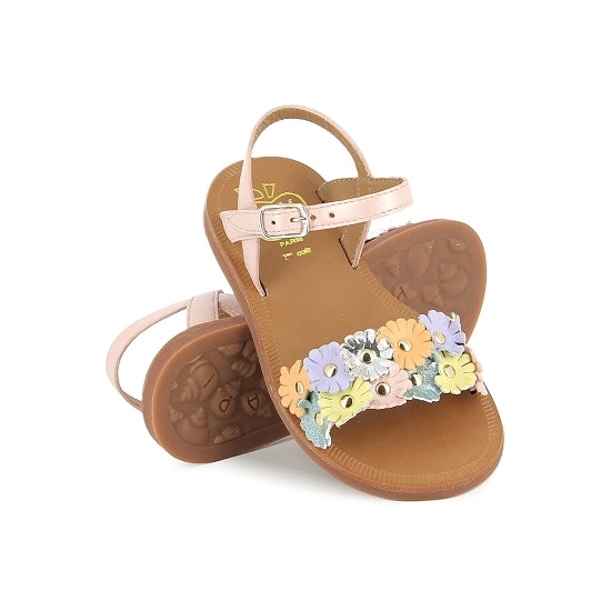 סנדלים PLAGETTE MULTI FLO - ROSE NACRE